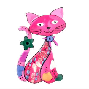 New Colorful Enamel Cat Brooch